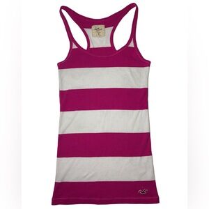 Hollister Pink and White Striped Top
